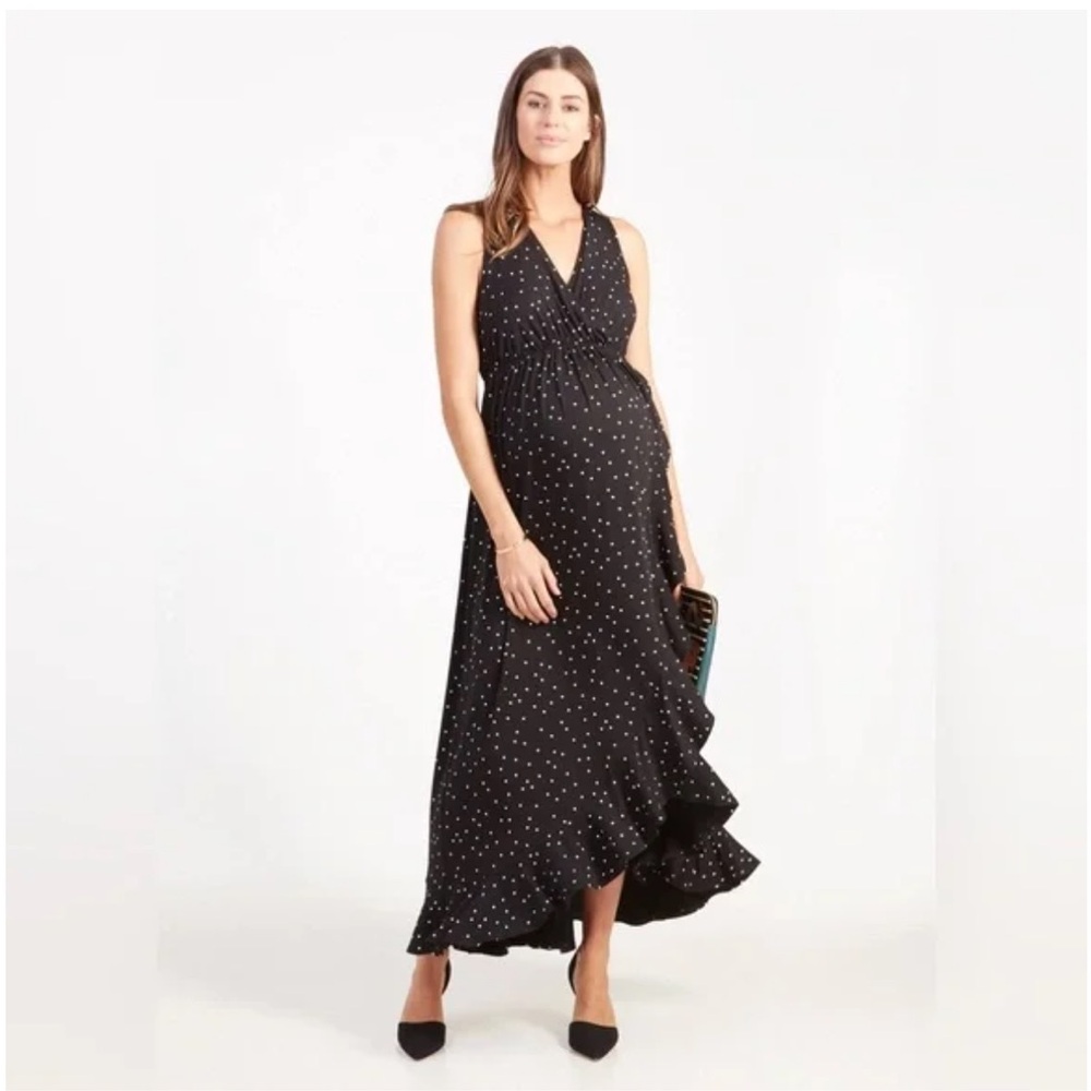 Ingrid + Isabel Polka Dot Maxi Dress, size S